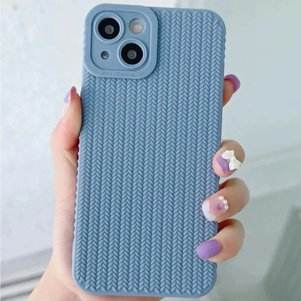 ⚠️Clearance iPhone 14/Pro/Pro Max Blue Textured Phone Case - Picture 4 of 4